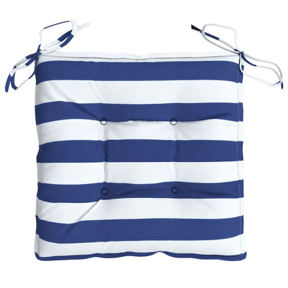 vidaXL Stuhlkissen 6Stk. Blau & Weiß Gestreift 50x50x7cm Oxford-Gewebe
