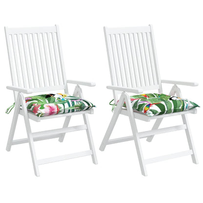vidaXL Coussins de chaise 2 pcs Multicolore 50x50x7 cm Tissu Oxford