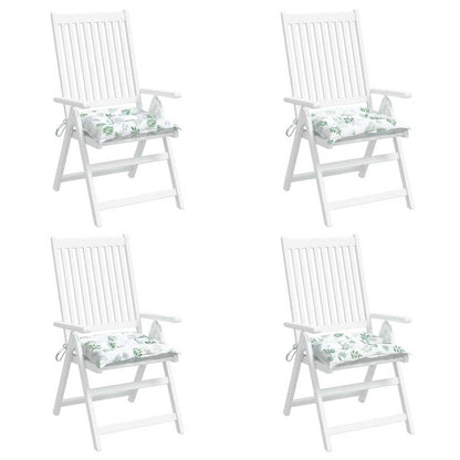 vidaXL Stuhlkissen 4 Stk. Blattmuster 50x50x7 cm Oxford-Gewebe