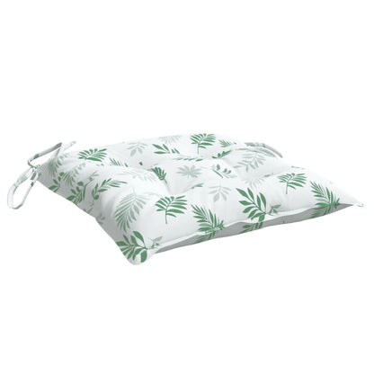 vidaXL Coussins de chaise 6 pcs Motif feuilles 50x50x7 cm Tissu Oxford