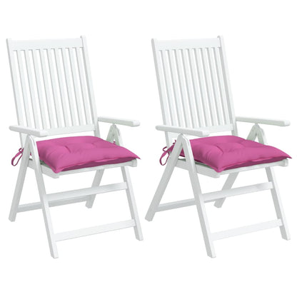 vidaXL Coussins de chaise 2 pcs Rose 50x50x7 cm Tissu Oxford