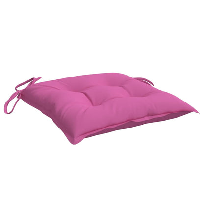vidaXL Coussins de chaise 2 pcs Rose 50x50x7 cm Tissu Oxford