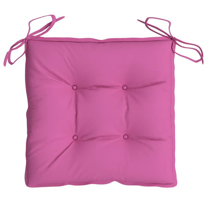 vidaXL Coussins de chaise 2 pcs Rose 50x50x7 cm Tissu Oxford