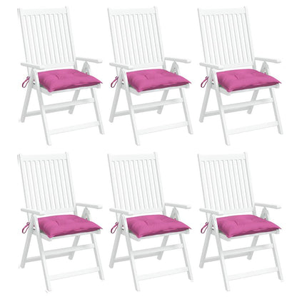 vidaXL Coussins de chaise 6 pcs Rose 50x50x7 cm Tissu Oxford