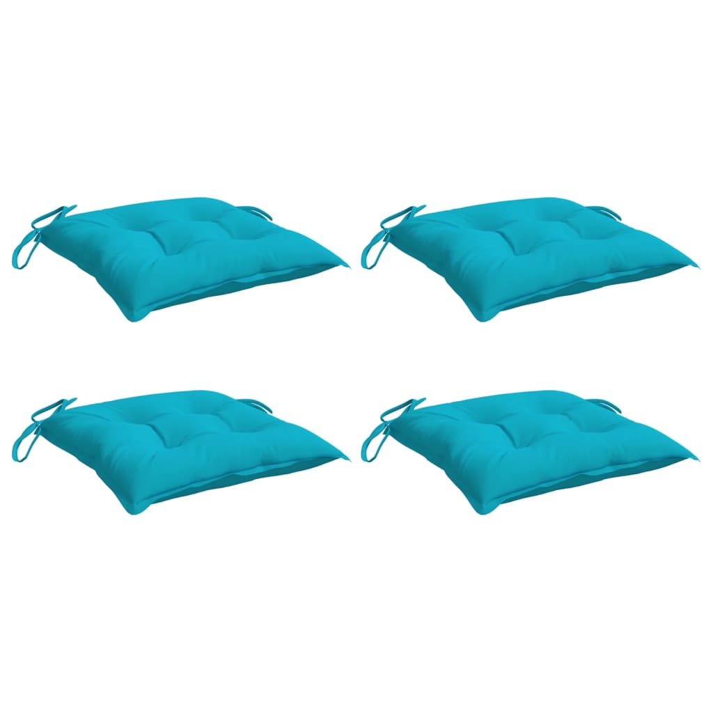 vidaXL Stuhlkissen 4 Stk. Türkis 50x50x7 cm Oxford-Gewebe