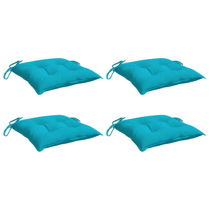 vidaXL Stuhlkissen 4 Stk. Türkis 50x50x7 cm Oxford-Gewebe