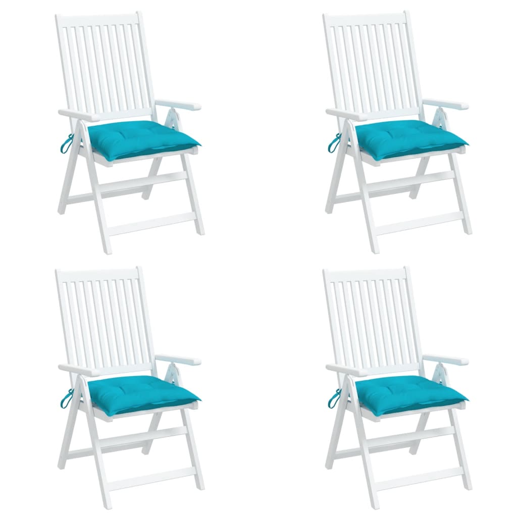 vidaXL Stuhlkissen 4 Stk. Türkis 50x50x7 cm Oxford-Gewebe
