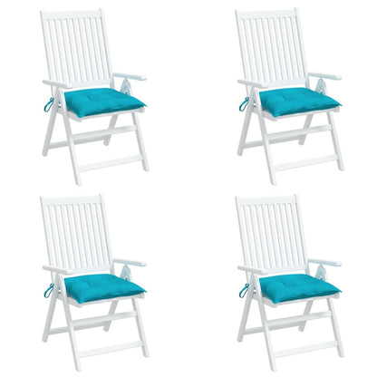 vidaXL Stuhlkissen 4 Stk. Türkis 50x50x7 cm Oxford-Gewebe