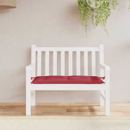 vidaXL Coussin de banc de jardin bordeaux 100x50x7 cm Tissu Oxford