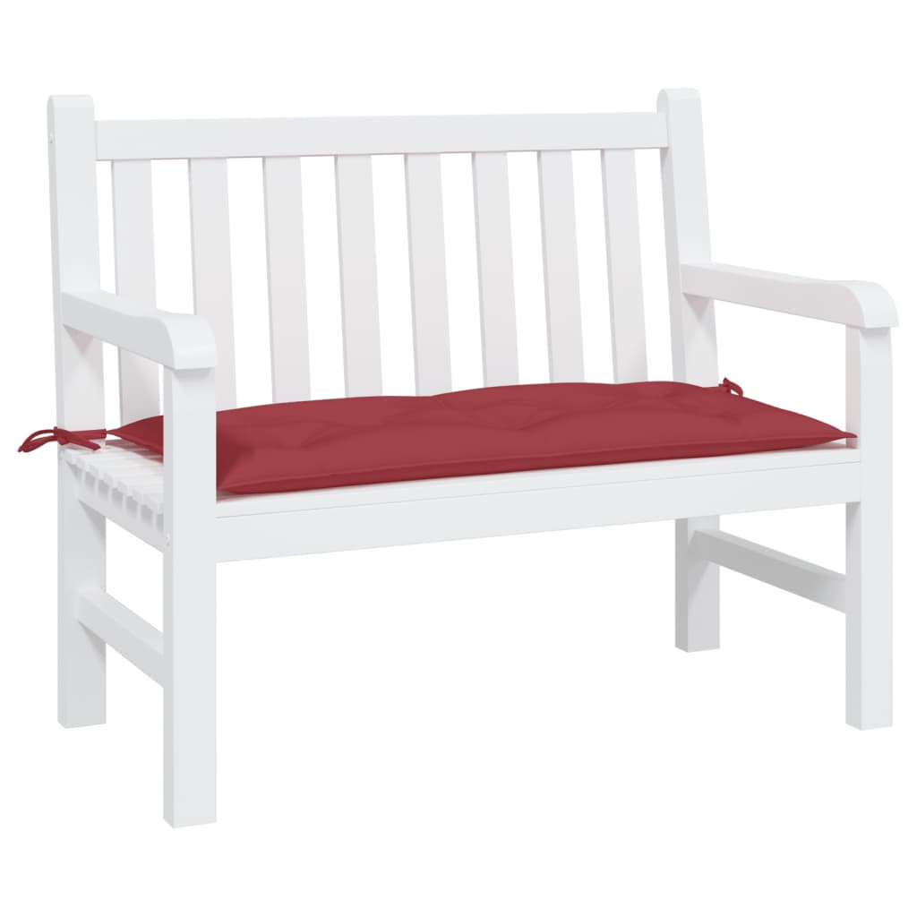 vidaXL Coussin de banc de jardin bordeaux 100x50x7 cm Tissu Oxford