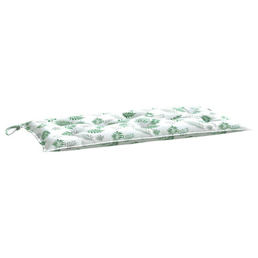 vidaXL Gartenbank-Auflage Blattmuster 100x50x7 cm Oxford-Gewebe
