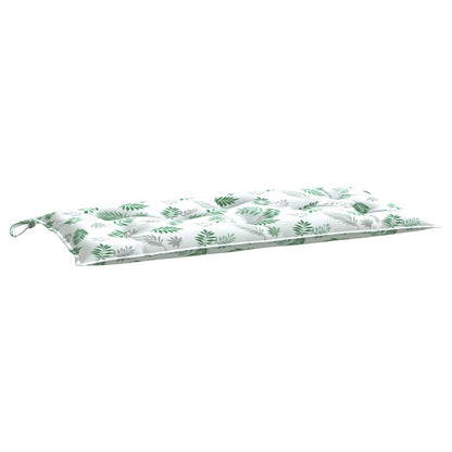vidaXL Gartenbank-Auflage Blattmuster 100x50x7 cm Oxford-Gewebe