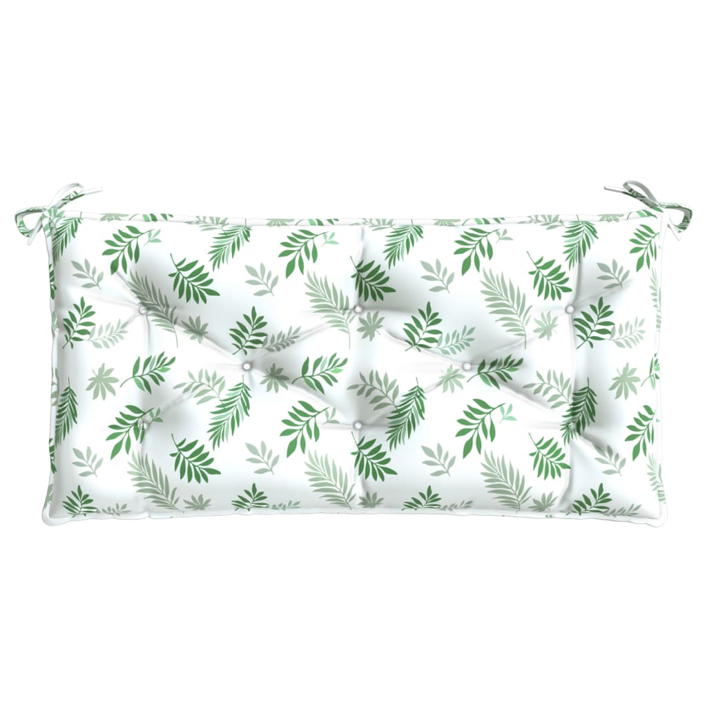 vidaXL Gartenbank-Auflage Blattmuster 100x50x7 cm Oxford-Gewebe
