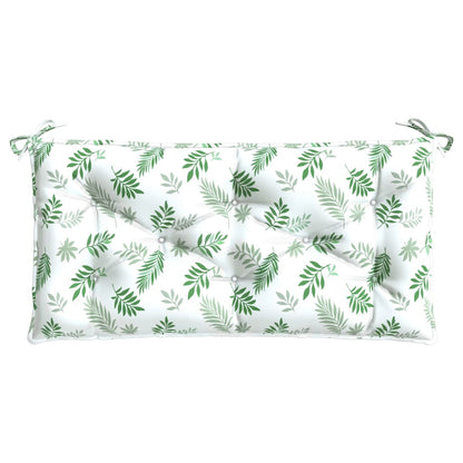 vidaXL Gartenbank-Auflage Blattmuster 100x50x7 cm Oxford-Gewebe