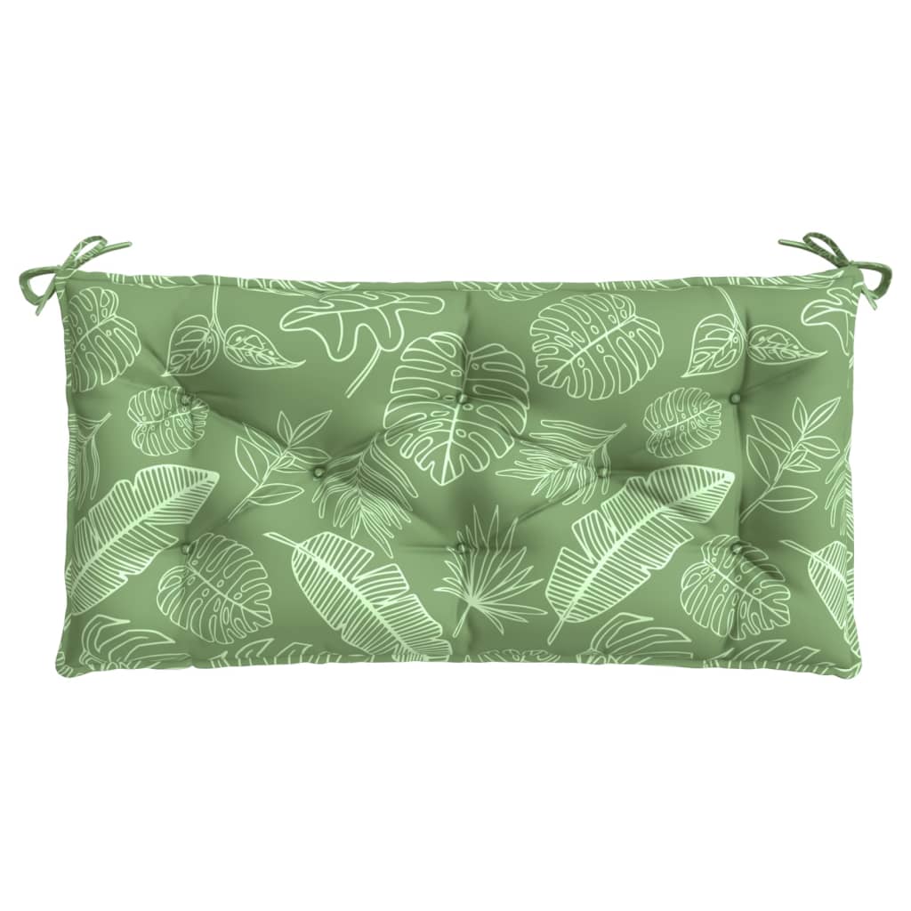 vidaXL Gartenbank-Auflage Blattmuster 100x50x7 cm Oxford-Gewebe
