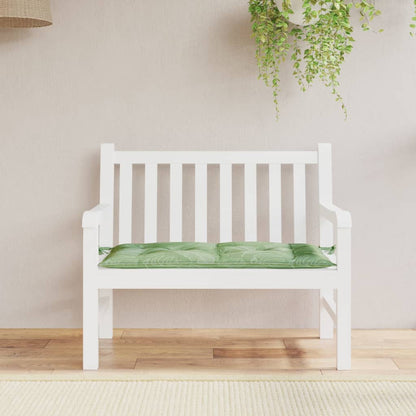 vidaXL Gartenbank-Auflage Blattmuster 100x50x7 cm Oxford-Gewebe