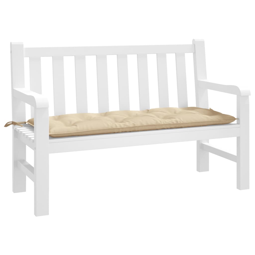 vidaXL Coussin de banc de jardin beige 120 x 50 x 7 cm en tissu Oxford