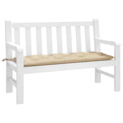 vidaXL Coussin de banc de jardin beige 120 x 50 x 7 cm en tissu Oxford