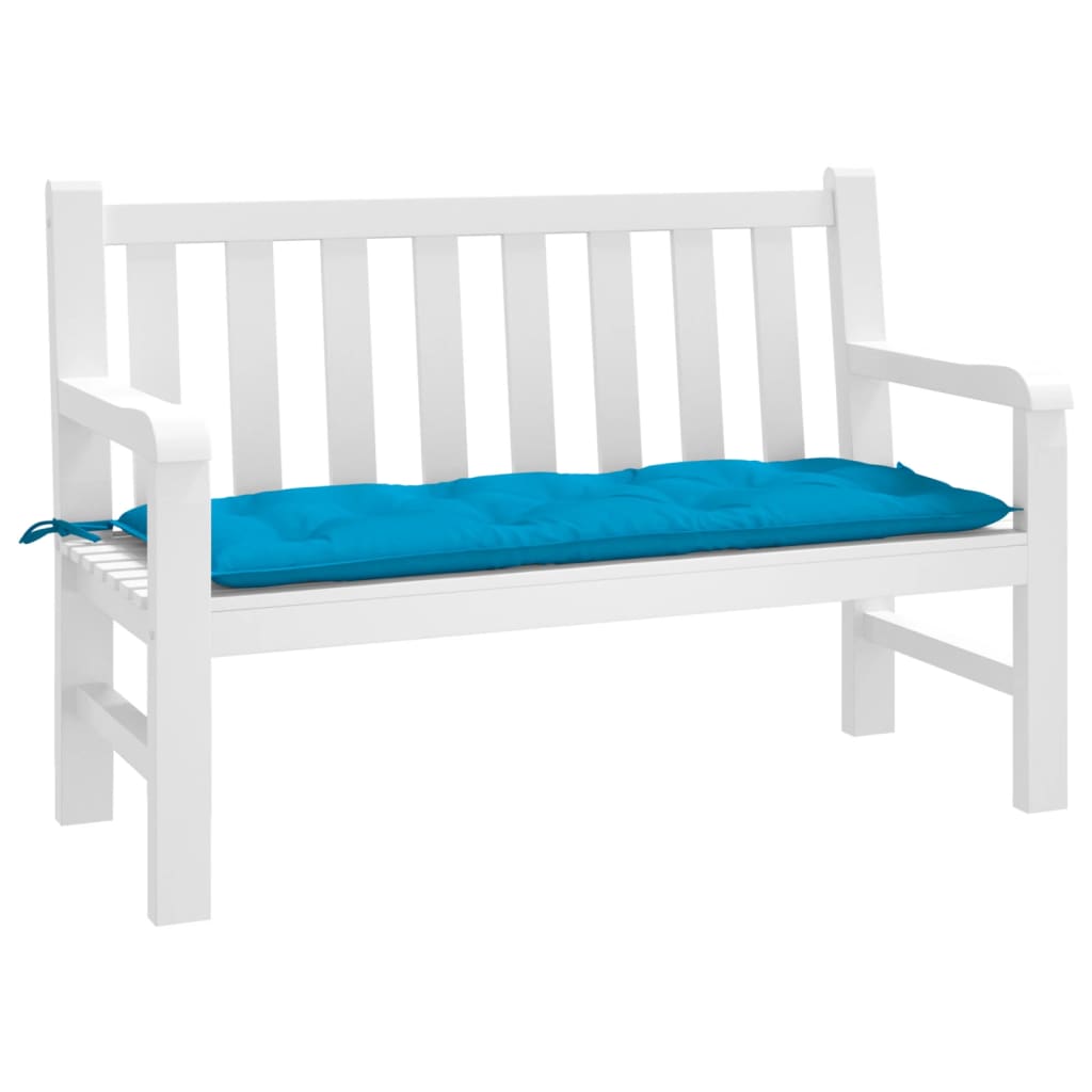 vidaXL Coussin de banc de jardin bleu clair 120x50x7 cm Tissu Oxford