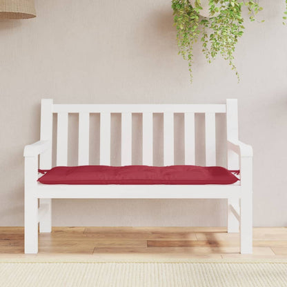 vidaXL Coussin de banc de jardin bordeaux 120x50x7 cm Tissu Oxford