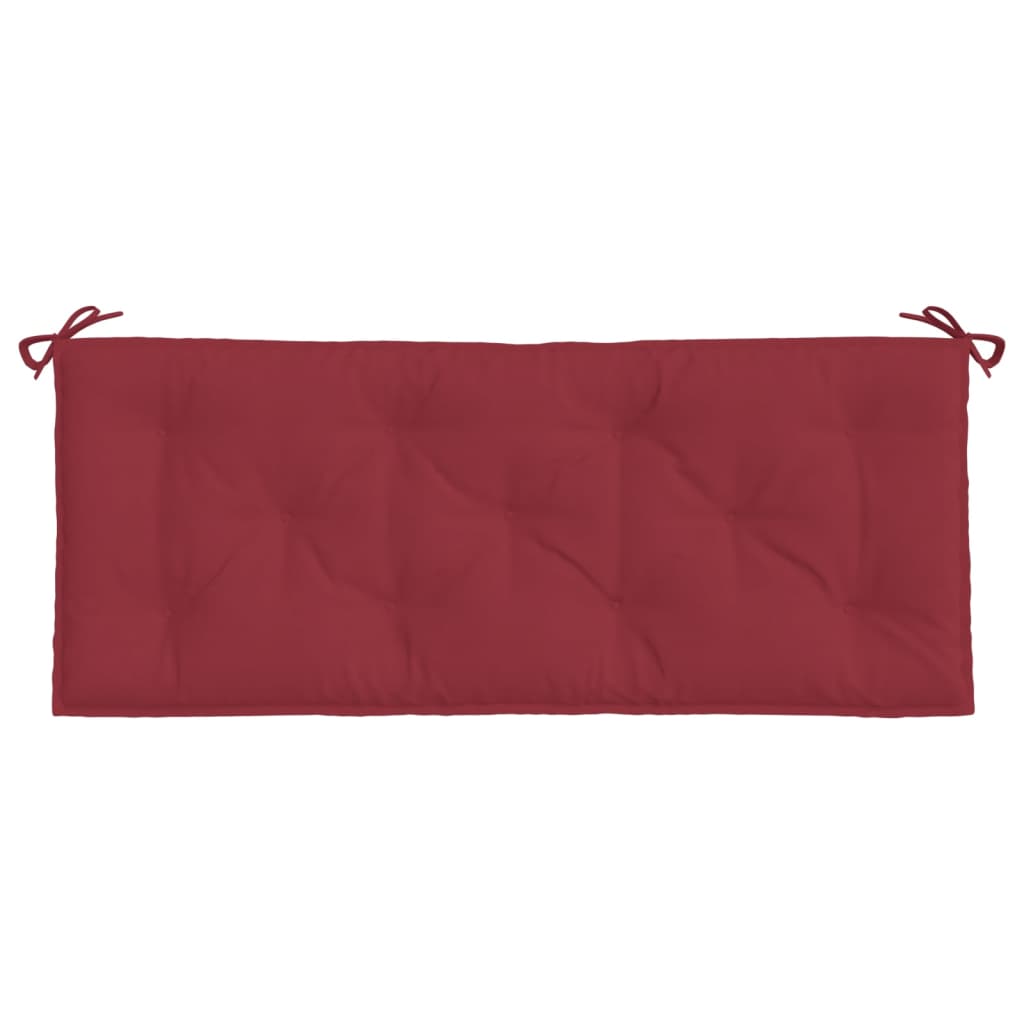 vidaXL Coussin de banc de jardin bordeaux 120x50x7 cm Tissu Oxford