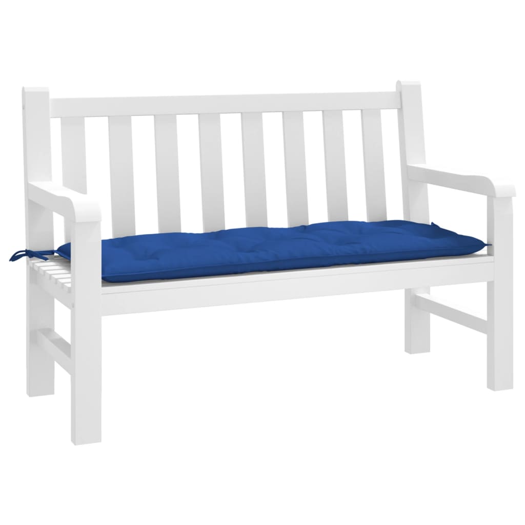 vidaXL Coussin de banc de jardin bleu 120 x 50 x 7 cm en tissu Oxford
