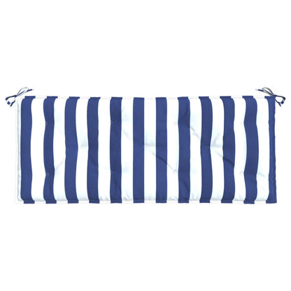 vidaXL Coussin de banc de jardin rayé bleu et blanc 120x50x7 cm Tissu