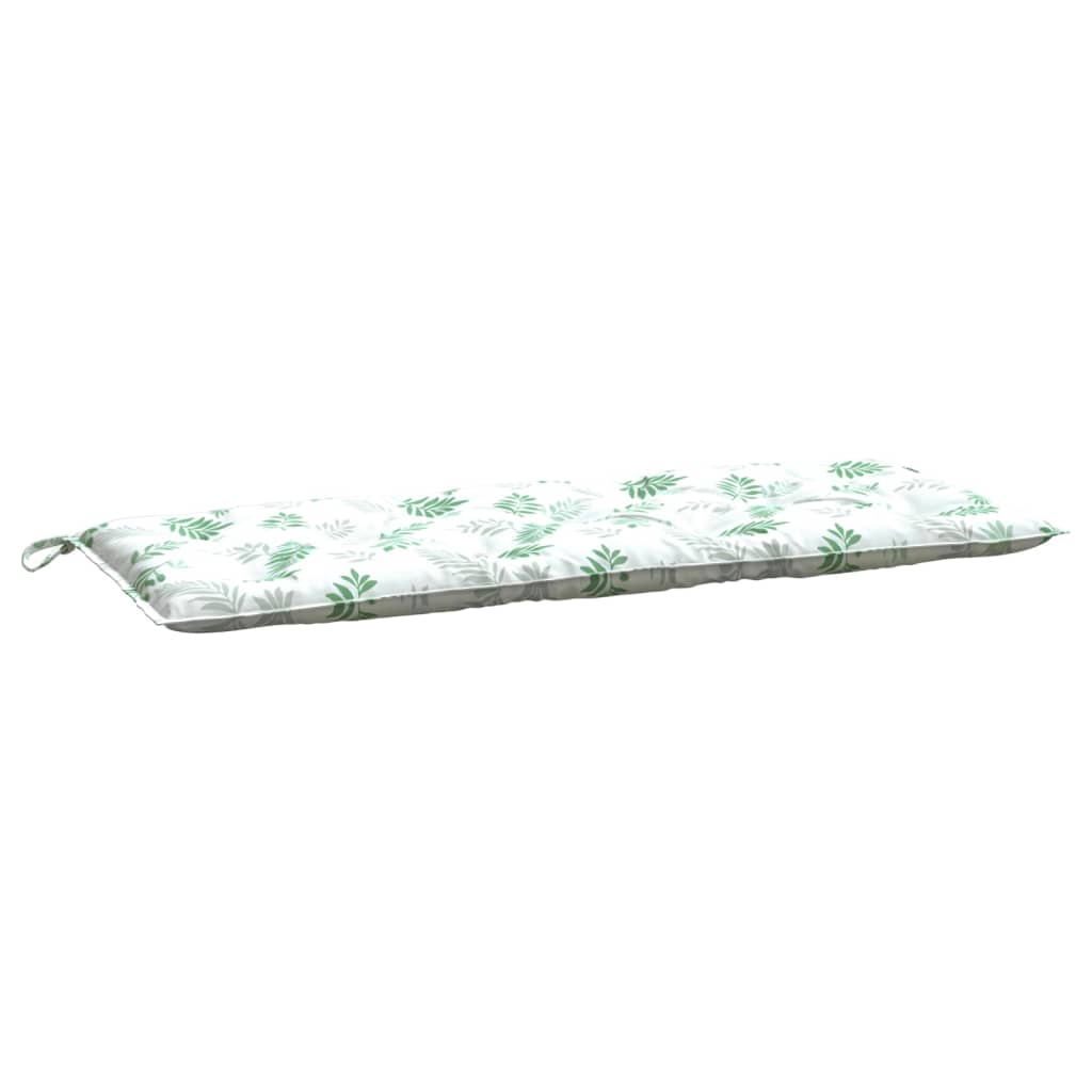 vidaXL Gartenbank-Auflage Blattmuster 120x50x7 cm Stoff