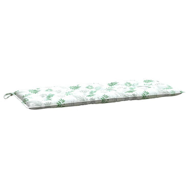 vidaXL Gartenbank-Auflage Blattmuster 120x50x7 cm Stoff