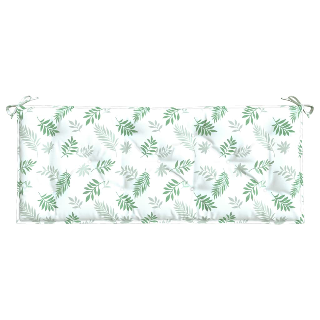 vidaXL Gartenbank-Auflage Blattmuster 120x50x7 cm Stoff