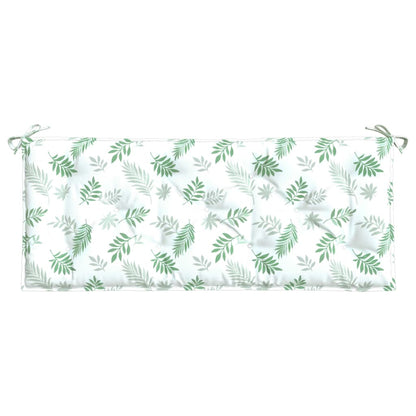 vidaXL Gartenbank-Auflage Blattmuster 120x50x7 cm Stoff