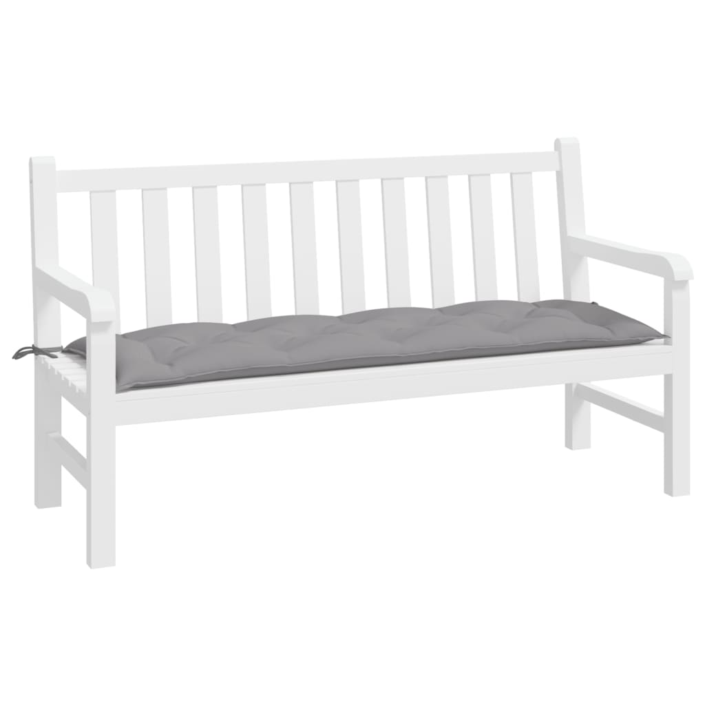vidaXL Coussin de banc de jardin gris 150x50x7 cm en tissu Oxford