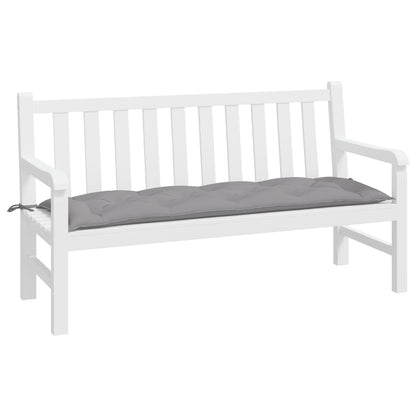 vidaXL Coussin de banc de jardin gris 150x50x7 cm en tissu Oxford