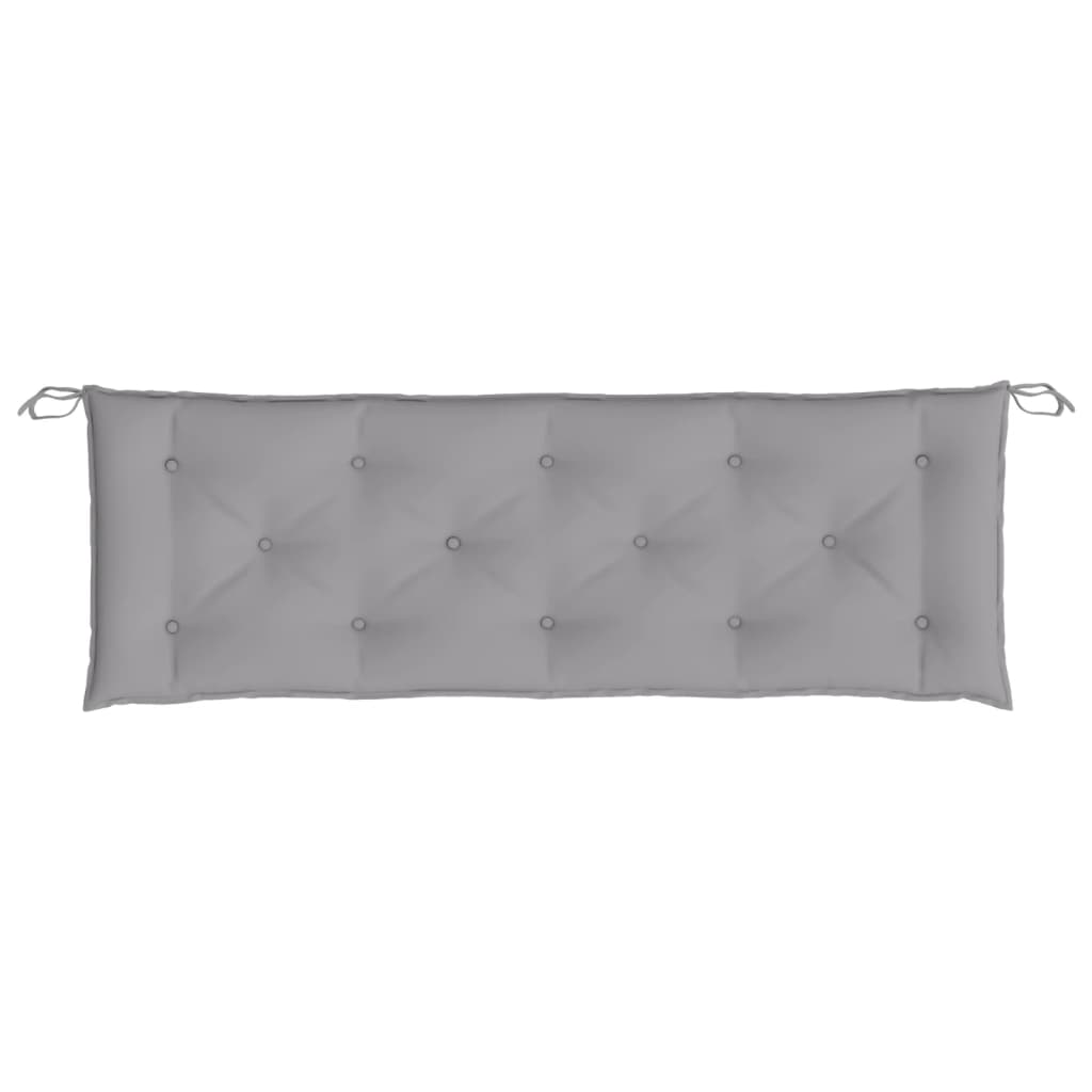 vidaXL Coussin de banc de jardin gris 150x50x7 cm en tissu Oxford