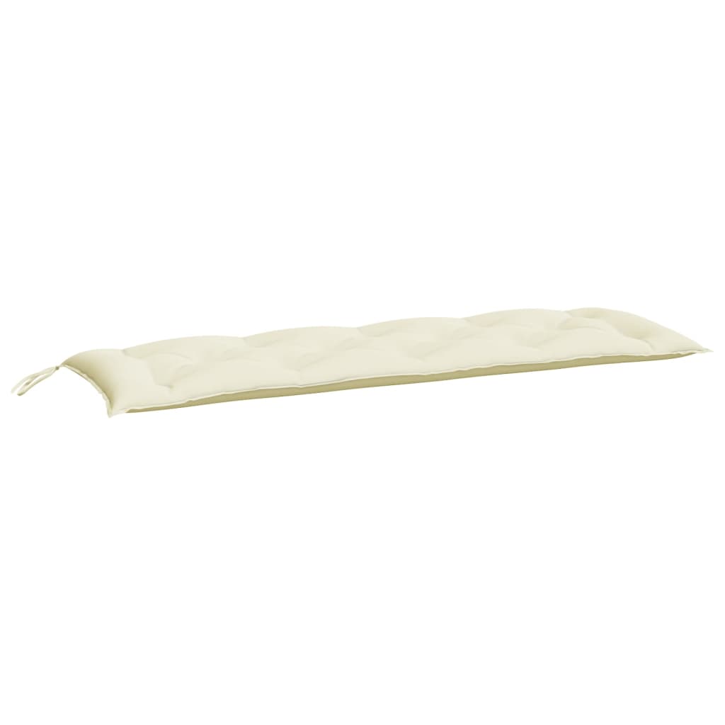 vidaXL Coussin de banc de jardin crème 150x50x7 cm Tissu Oxford