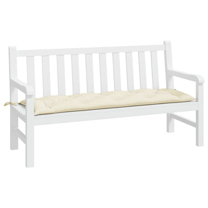 vidaXL Coussin de banc de jardin crème 150x50x7 cm Tissu Oxford
