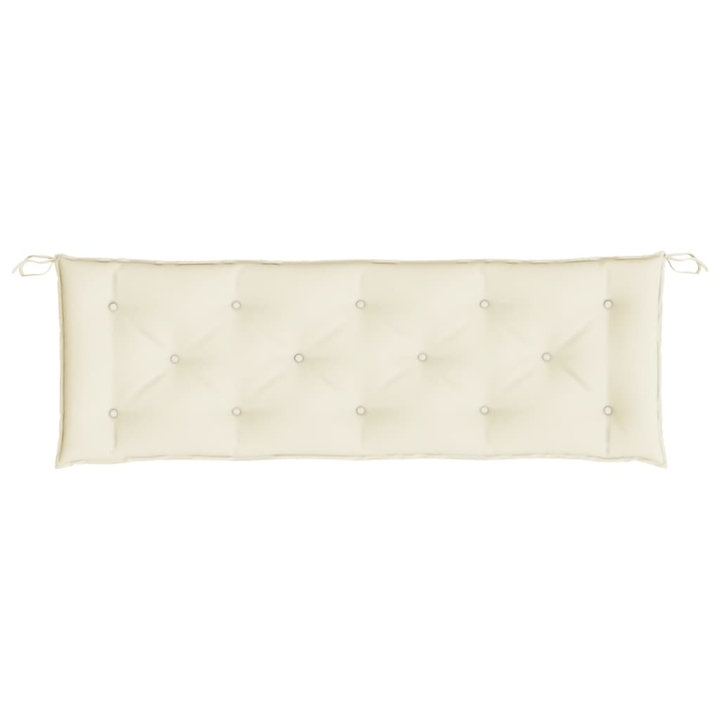vidaXL Coussin de banc de jardin crème 150x50x7 cm Tissu Oxford