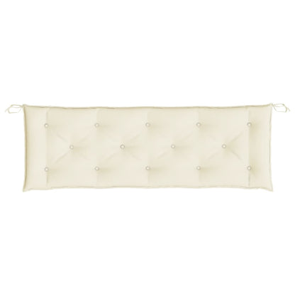 vidaXL Coussin de banc de jardin crème 150x50x7 cm Tissu Oxford