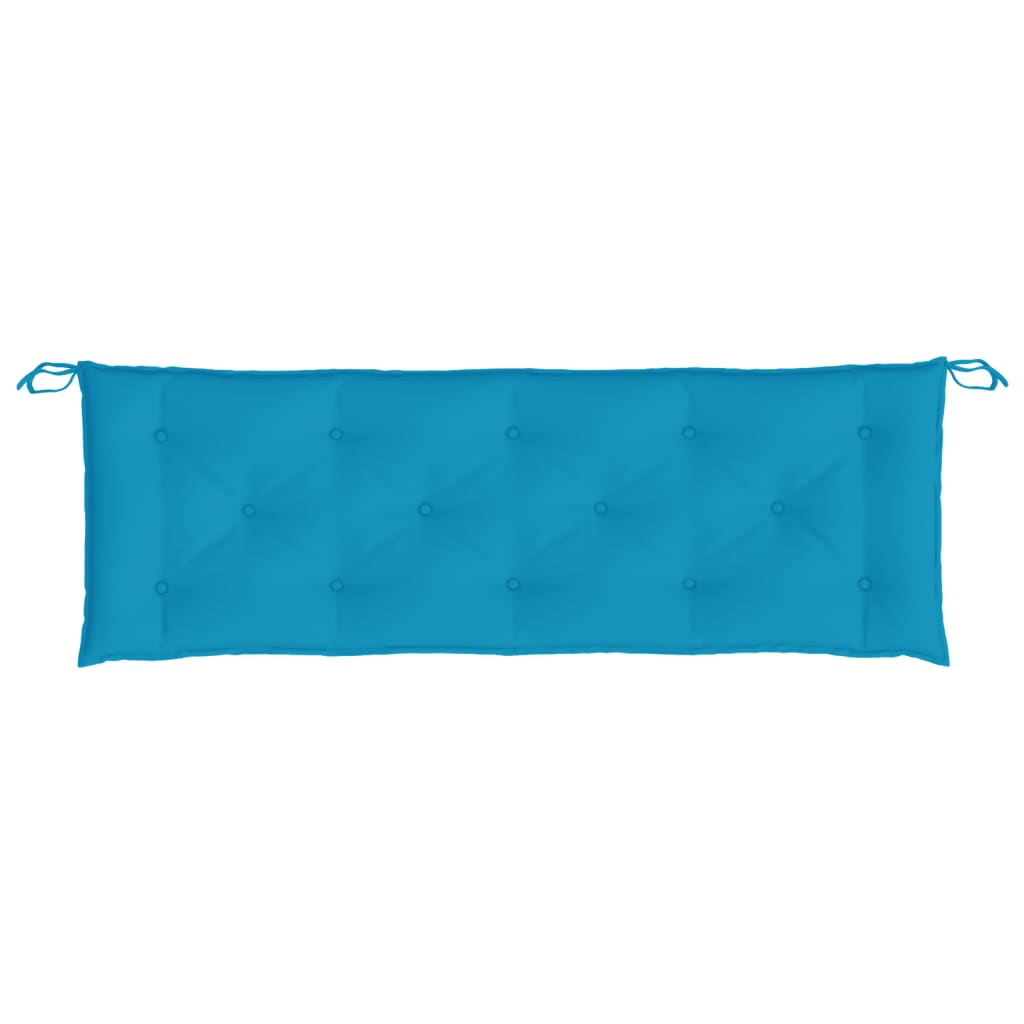 vidaXL Coussin de banc de jardin bleu clair 150x50x7 cm Tissu Oxford
