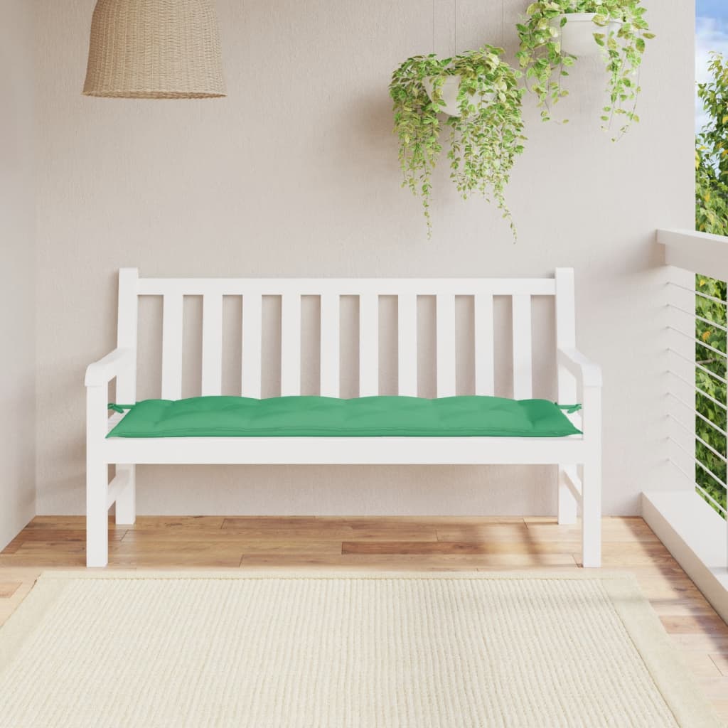 vidaXL Coussin de banc de jardin vert 150x50x7 cm Tissu Oxford