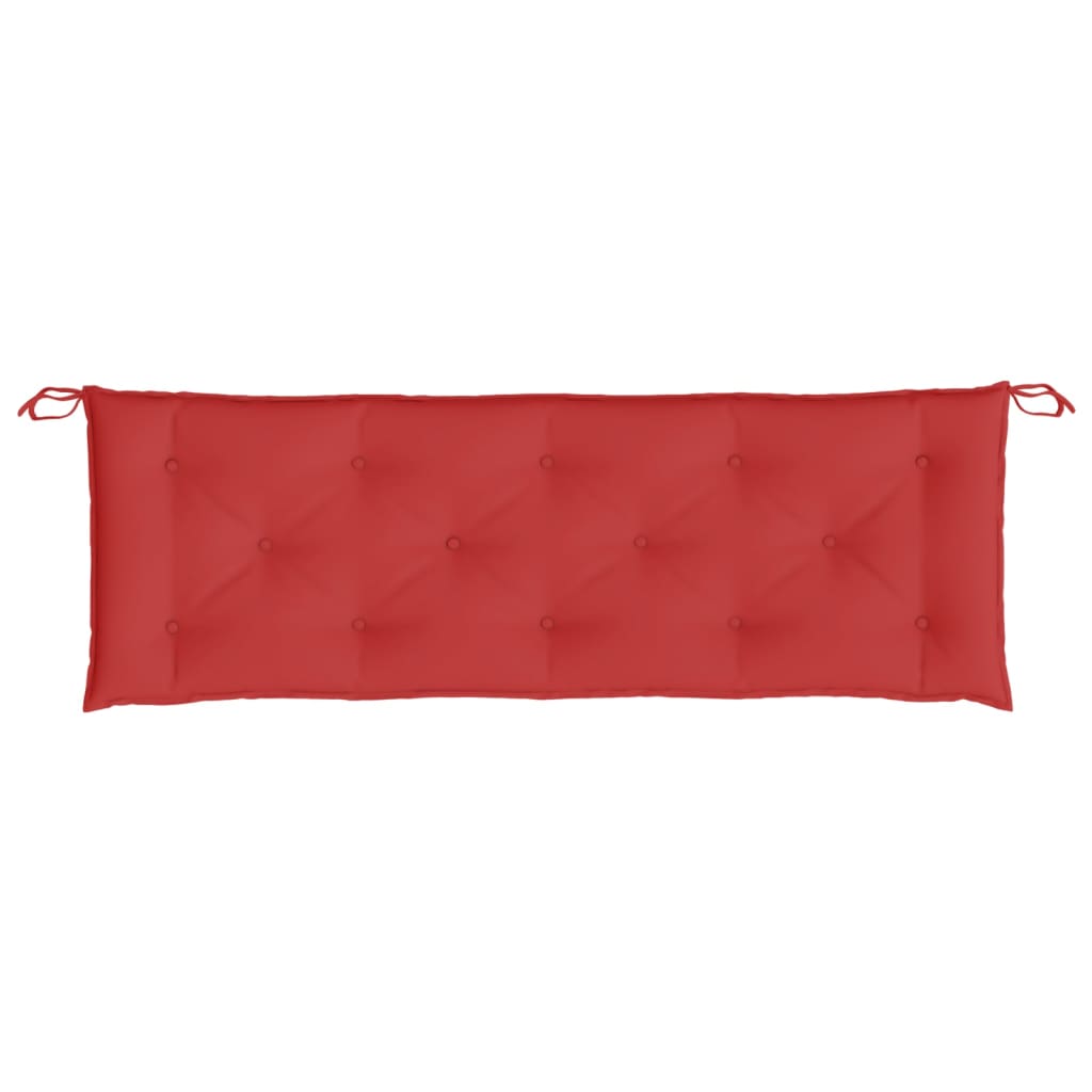 vidaXL Coussin de banc de jardin rouge 150x50x7 cm Tissu Oxford