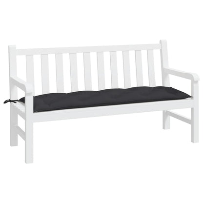 vidaXL Coussin de banc de jardin noir 150x50x7 cm en tissu Oxford
