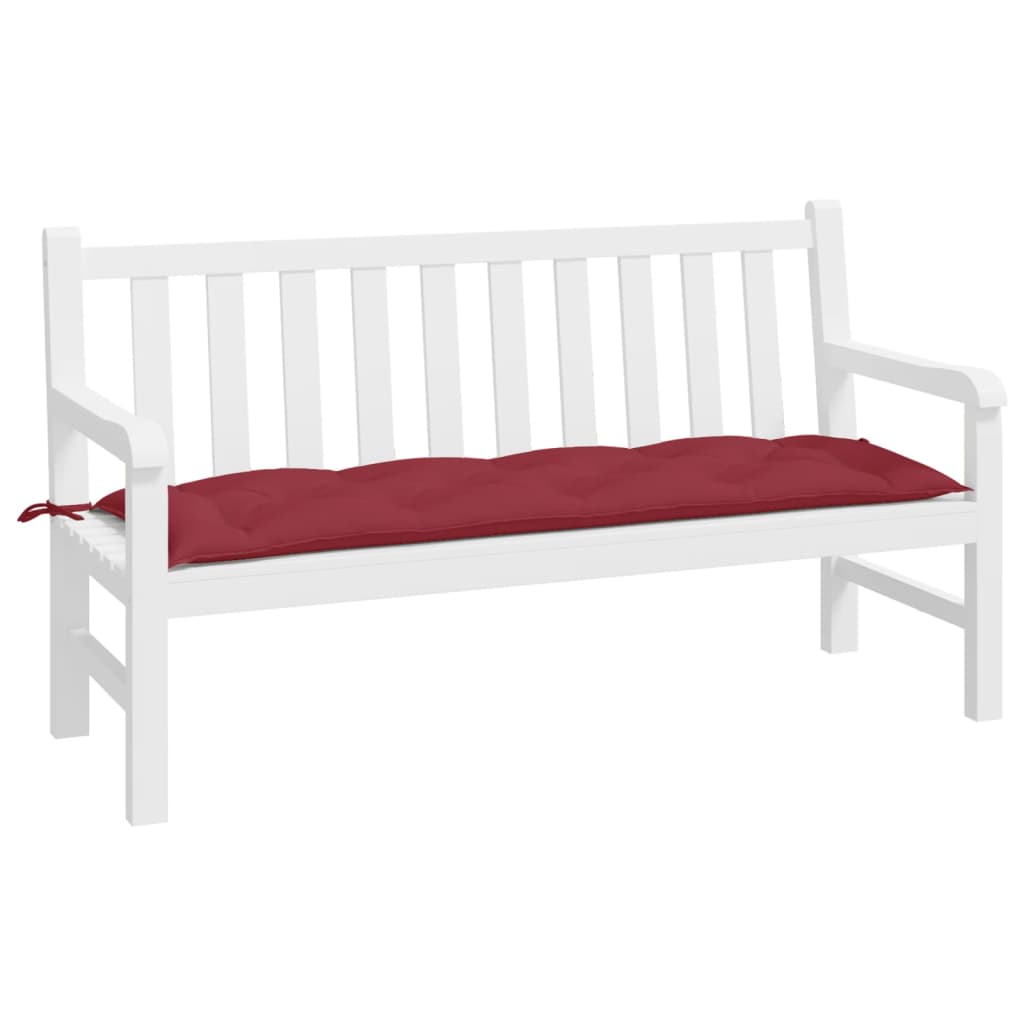 vidaXL Coussin de banc de jardin rouge bordeaux 150x50x7 cm Tissu Oxford