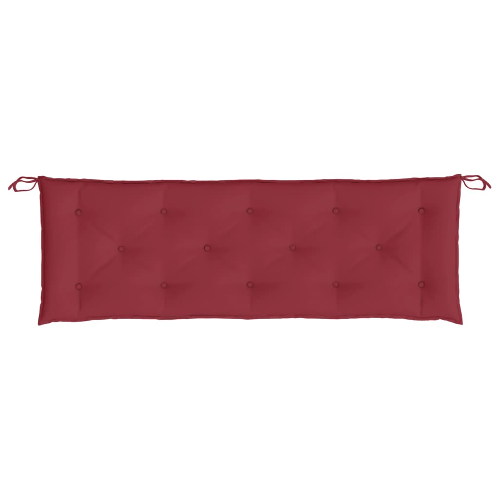 vidaXL Coussin de banc de jardin rouge bordeaux 150x50x7 cm Tissu Oxford