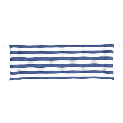 vidaXL Gartenbank-Auflage Blau & Weiß Gestreift 150x50x7 cm