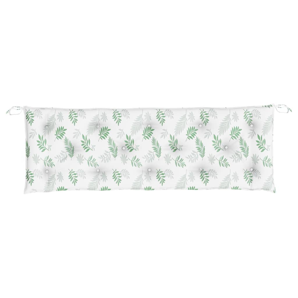 vidaXL Gartenbank-Auflage Blattmuster 150x50x7 cm Oxford-Gewebe