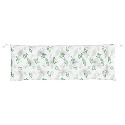 vidaXL Gartenbank-Auflage Blattmuster 150x50x7 cm Oxford-Gewebe