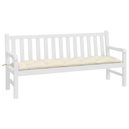 vidaXL Coussin de banc de jardin crème 180x50x7 cm Tissu Oxford