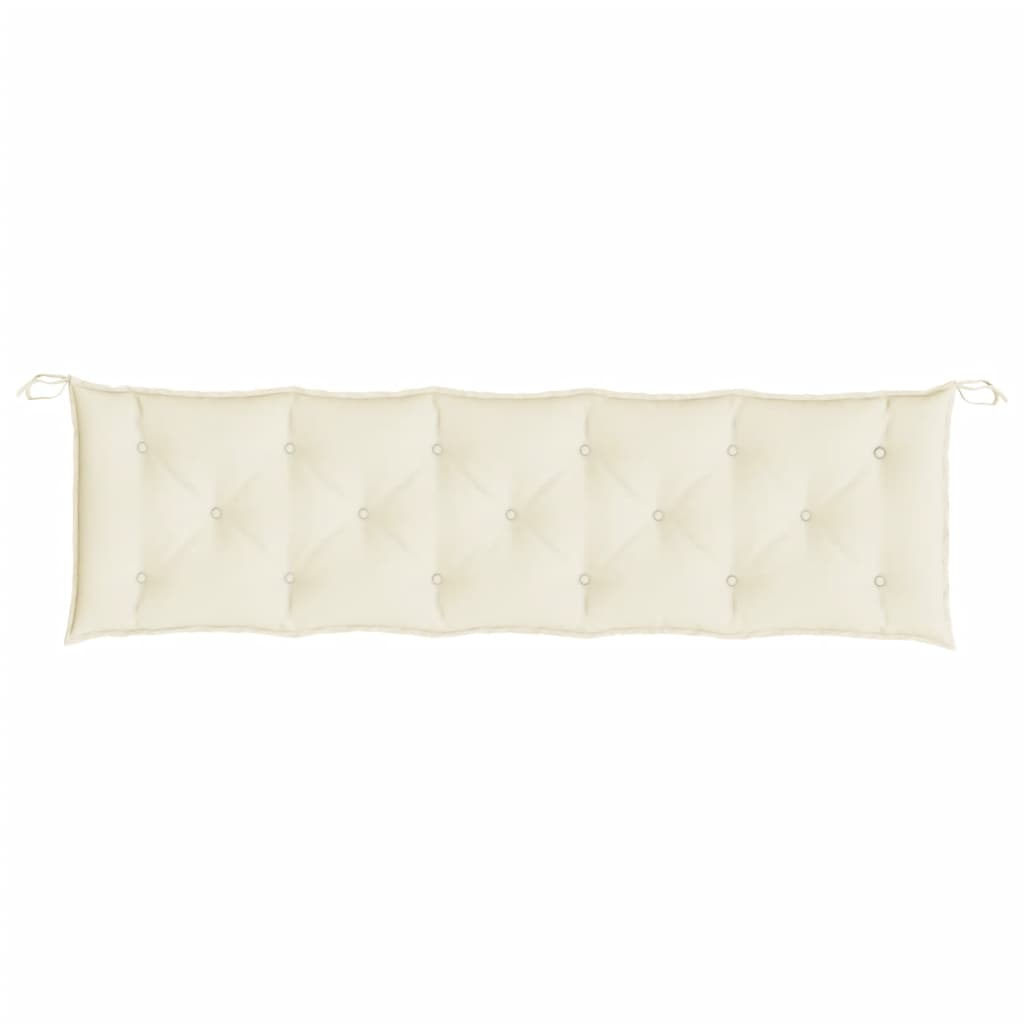 vidaXL Coussin de banc de jardin crème 180x50x7 cm Tissu Oxford