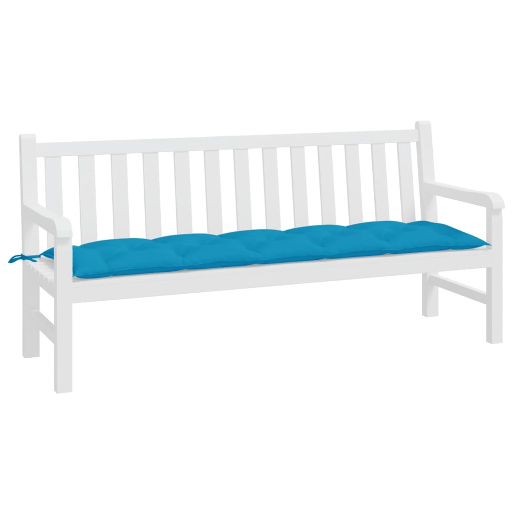 vidaXL Coussin de banc de jardin bleu clair 180x50x7 cm Tissu Oxford